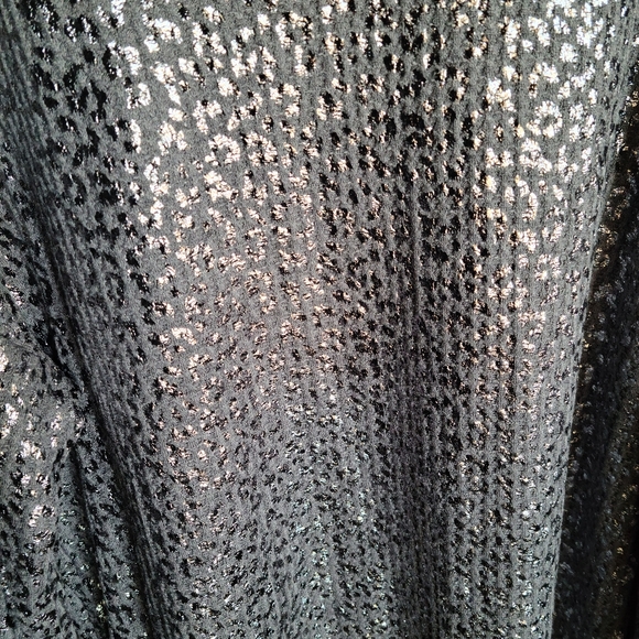 Gray with silver animal print top - Picture 3 of 6